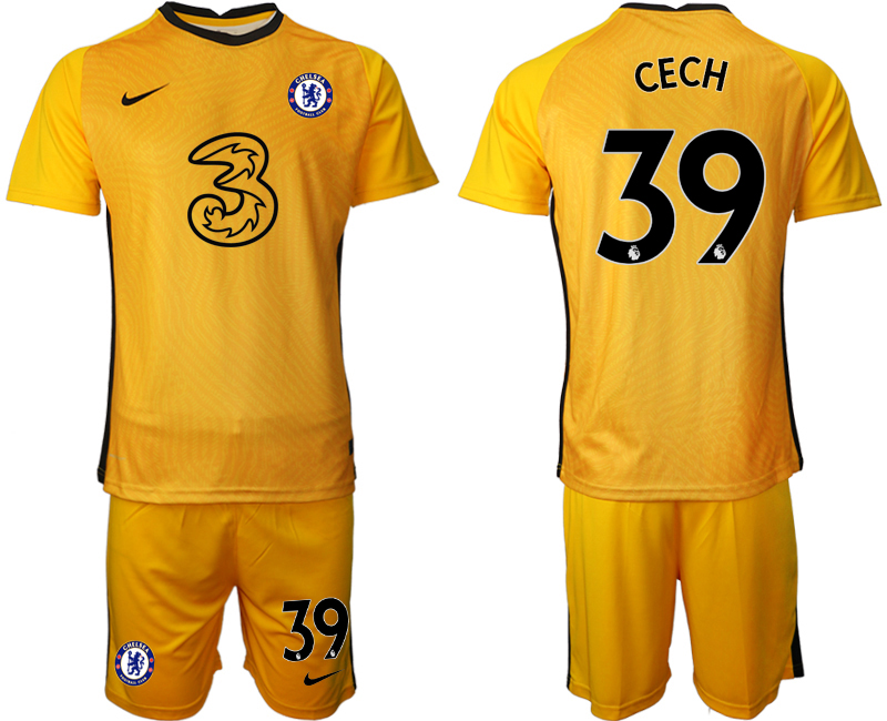 Men 2021 Chelsea yellow goalkeeper #39 soccer jerseys